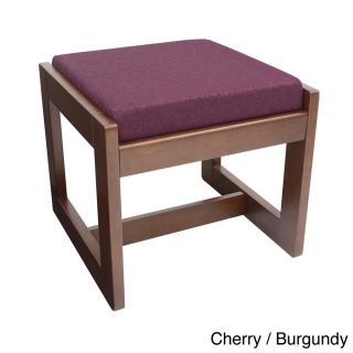 Regency Seating Single seat Cherry finish Wood/fabric Bench (FabricUpholstery materials FoamUpholstery fill Foam Solid hardwood frameThick waterfall cushionsSeat dimensions 21 inches wide x 21 inches deepDimensions 19 inches high x 21 inches wide x 21