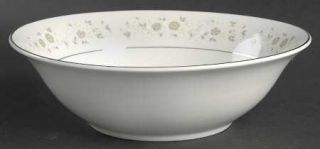 Sango Antibes 9 Round Vegetable Bowl, Fine China Dinnerware   White/Yellow/Gray