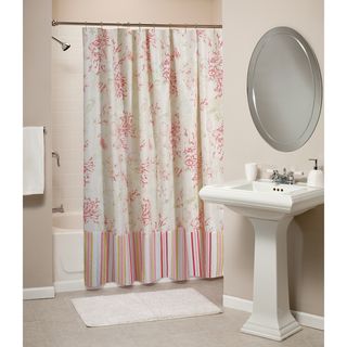 Coral/seashell Red Shower Curtain (Multi Materials 100 percent polyester Dimensions 72 inches wide x 72 inches longCare instructions Machine wash cold The digital images we display have the most accurate color possible. However, due to differences in c