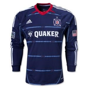 adidas Chicago Fire 2013 Authentic LS Secondary Soccer Jersey