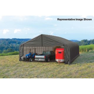 ShelterLogic Peak Style 30ft.W Garage/Storage Shelter   Gray, 28ft.L x 30ft.W x