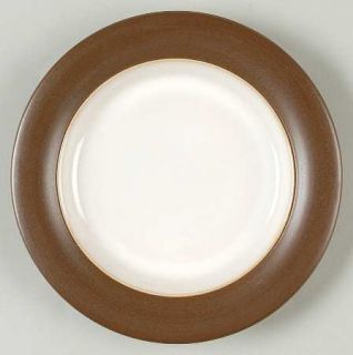 Pfaltzgraff Haydon Salad Plate, Fine China Dinnerware   Brown Rim,Cream Center,S