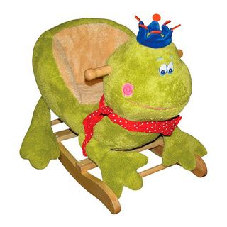 Charming Frog With Crown Rocker (GreenDimensions 18 in. H x 12 in. W x 25 in. LWeight 13Weight capacity 100 lbs.Battery type N/ABattery running time N/ACharging time N/ARecommended ages 18 months and up )