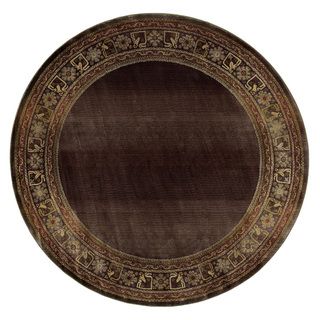 Generations Brown/ Green Rug (8 Round)