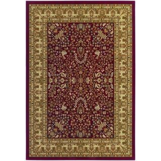 Izmir Floral Mashhad/ Red Area Rug (710 X 112) (RedSecondary colors Black, gold, green, grey and ivoryPattern FloralTip We recommend the use of a non skid pad to keep the rug in place on smooth surfaces.All rug sizes are approximate. Due to the differe