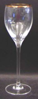 Cristal DArques Durand Clarisse Gold Wine Glass   Gold Trim, Optic