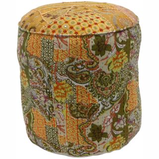 Nuloom Casual Living Floral Patchwork Round Pouf (MultiDimensions 17.7 inches high x 19.7 inches wide X 19.7 inches in diameterThe handcrafted touch of artisan skill creates variations in color, size and design. If buying two of the same item, slight dif