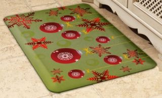 Wellness Mats Holiday Pattern Decorative Mat Cover, 3 x 2 ft, Holiday Ornament 1