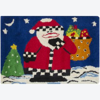 Hand tufted Mandara Kids Laughing Santa Wool Rugs (23 X 1)