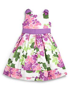 Hartstrings Toddlers & Little Girls Two Piece Sateen Floral Dress   Purple 