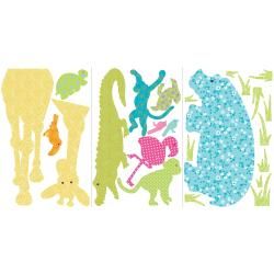 Colorful Animal Silhouettes Peel and Stick Wall Decal Megapack