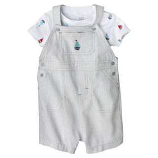 Just One YouMade by Carters Newborn Boys Shortall Set   Grey/White 12 M