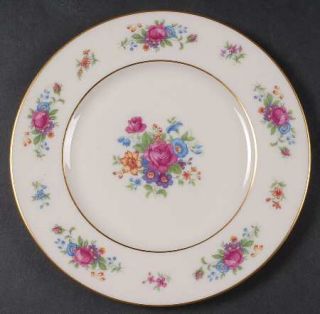 Lenox China Lenox Rose Salad Plate, Fine China Dinnerware   Floral Rim & Center