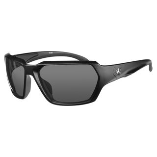 Ryders Mens Face Black Square Sunglasses With Gray Lenses