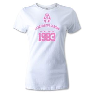 hidden Club Santos Laguna 1983 Womens Distressed T Shirt (White)