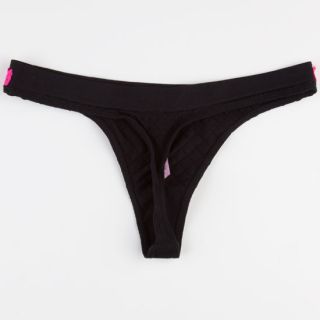 Seamless Diamond Thong Black In Sizes Small, Large, Medium, X Large For Women 2