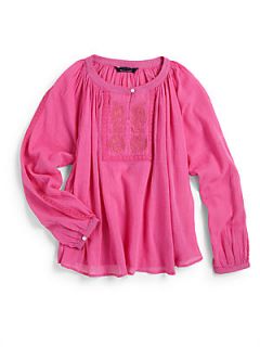 Ralph Lauren Girls Embroidered Lace Tunic   Pink