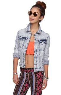 Womens Afends Jacket   Afends Yin Yang Denim Jacket