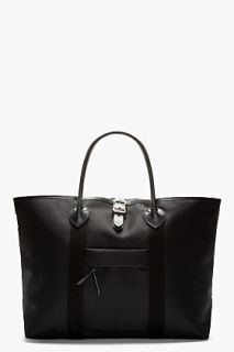 Nanamica Black Textile Tote Bag