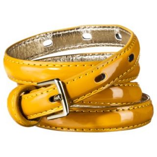 Merona Patent Mustard Belt   Yellow XS