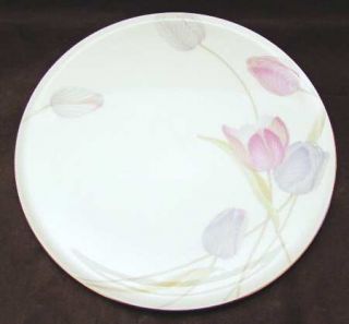 Mikasa Swiss Garden Cake Plate, Fine China Dinnerware   Bone, Pink & Blue Flower
