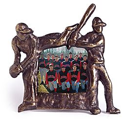 Danya B. Baseball Metal Photo Frame (Antique goldTheme BaseballDimensions 7.75 inches high x 7.75 inches long x 3.25 inches wide )