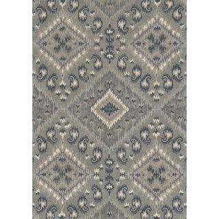 Hand tufted Arianna Grey/ Denim Wool Rug (36 X 56)