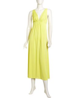 Aphrodite Silky Jersey Gown, Lemon