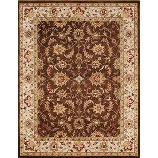 Handmade Chocolate Brown 100 percent New Zealand Wool Rug (9 X 12)