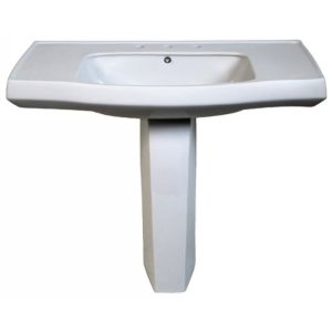 Belle Foret BFCPLWH Contemporary Contemporary Pedestal Lavatory