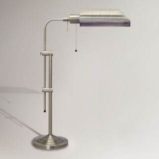 Chemists Table Lamp, Brushed Steel   World Market