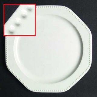  Octagon White Dinner Plate, Fine China Dinnerware   All White,Octagonal,Be