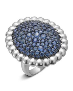 Nuage Pavï¿½ Blue Sapphire Ring, Size 7