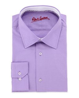 Ricky Paisley Woven Dress Shirt, Lavender