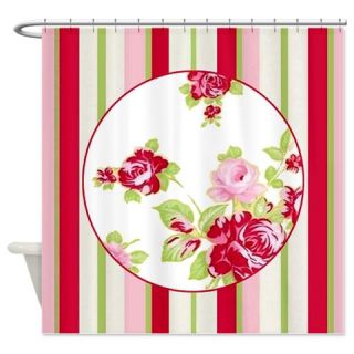  Roses and Stripes Shower Curtain  Use code FREECART at Checkout