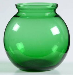 Anchor Hocking Forest Green Ivy Ball Vase   Forest Green,Glassware 40S 60S