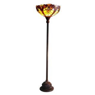 Tiffany style Victorian Torchiere Bronze Finish Floor Lamp