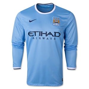 Nike Manchester City 13/14 LS Home Soccer Jersey