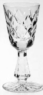 Waterford Kinsale (Cut) Cordial Glass   Large Cut Diamond    Design On Bowl