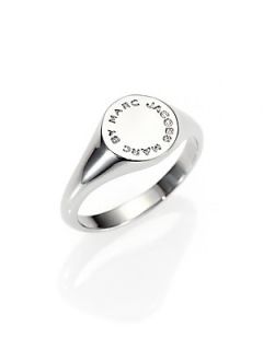Marc by Marc Jacobs Logo Signet Ring/Silvertone   Silver