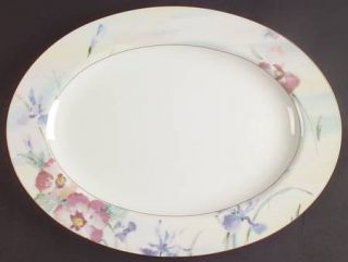 Mikasa Matisse 14 Oval Serving Platter, Fine China Dinnerware   Pastel Abstract