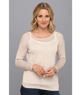 525 america Asymmetrical Crew Pullover Womens Long Sleeve Pullover (Beige)