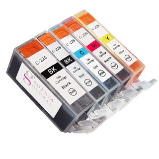 Sophia Global Compatible Ink 5 cartridge Replacement Set For Canon Pgi 225 Cli 226 (Black, cyan, magenta, yellowMeets printer manufacturers specifications for page yieldModel 1eaPGI225B1eaCLI226BCMYPack of Five (5)We cannot accept returns on this produc