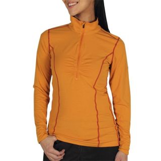 ExOfficio Teanaway Shirt   Zip Neck  Long Sleeve (For Women)   YAM (L )