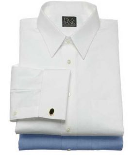 Traveler Pinpoint Solid Tailored Point Collar, French Cuff Dress Shirt JoS. A. B
