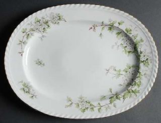 Franconia   Krautheim Hawthorn 15 Oval Serving Platter, Fine China Dinnerware  