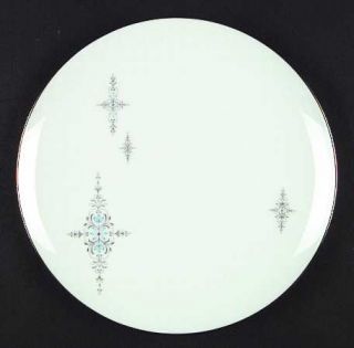 Noritake Orleans Dinner Plate, Fine China Dinnerware   Gray And Blue Star Shapes