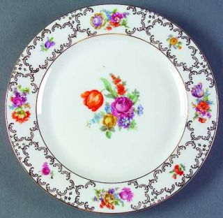 Schumann   Bavaria Meissen, The Salad Plate, Fine China Dinnerware   Dresden Flo