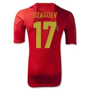 adidas Russia 2012 DZAGOEV Authentic Home Soccer Jersey