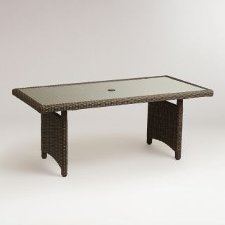 Solano All Weather Wicker Dining Table   World Market